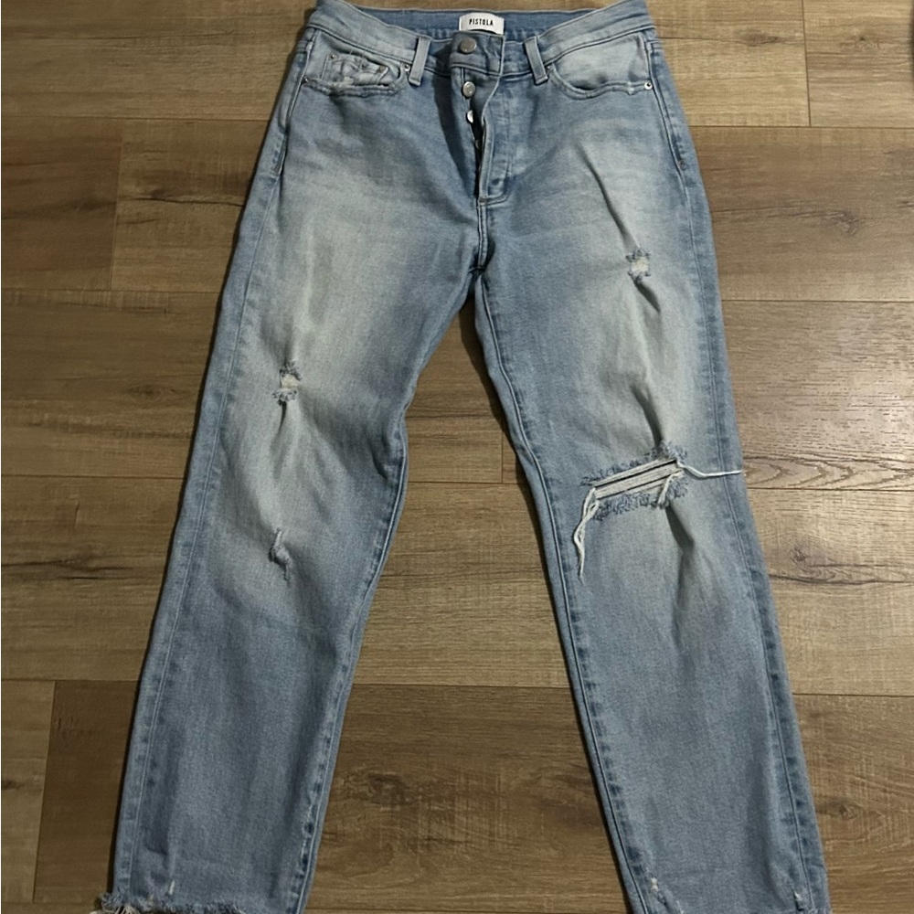Pistola Light Blue Ankle & Cropped Jeans